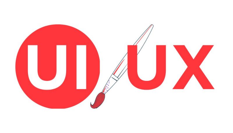 LOGO UI UX avec un pinceau